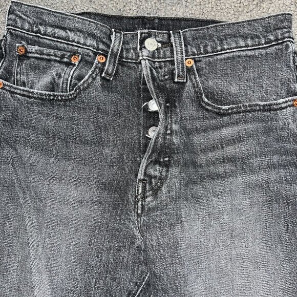 LEVI'S BIG E 501's Skinny - Faded Black Wash - Premium Denim - W26 L 28 - Picture 2 of 16